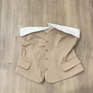 Zara White Button-Up Shirt